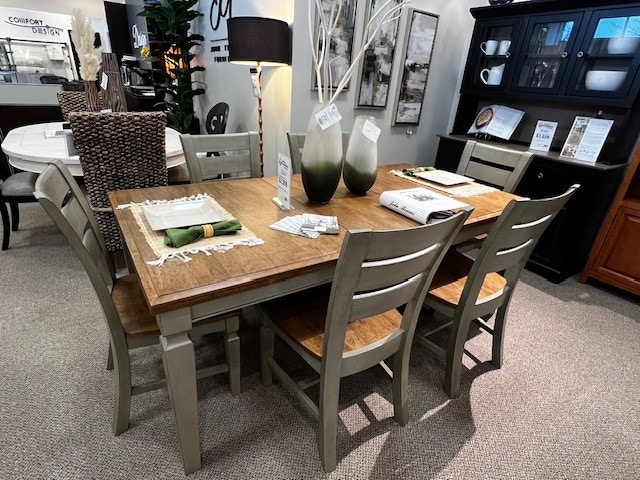 John Thomas John Thomas VISTA 7 PC DINING SET in Hickory & Stone